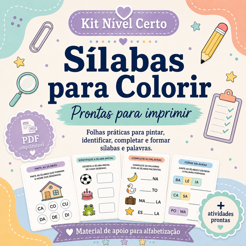 Bônus 4 — Sílabas para imprimir