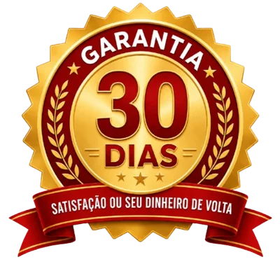Selo de garantia de 30 dias — satisfação ou seu dinheiro de volta